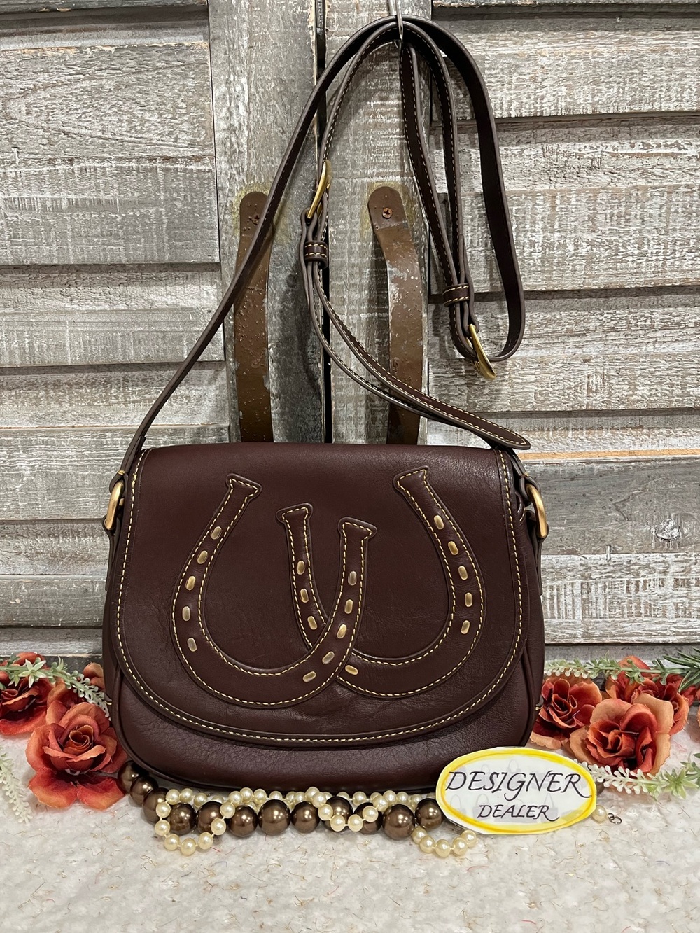 DOONEY & BOURKE Western Horseshoe Saddle Bag Brown